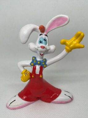 DISNEY Who Framed ROGER RABBIT Waving Hand Vintage 3” Amblin PVC Figure 1987